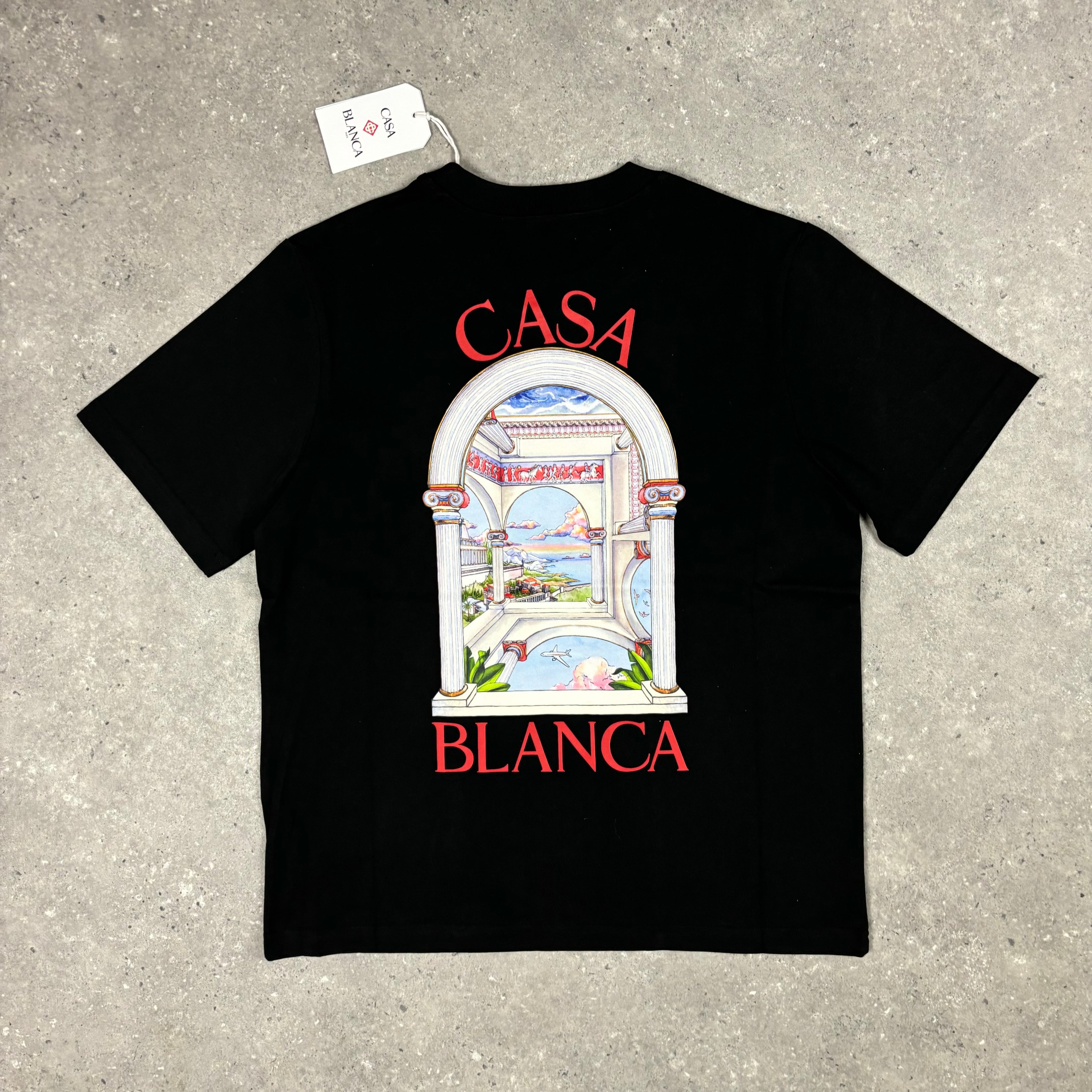 CASABLANCA T-SHIRT - LE PASSAGE - BLACK