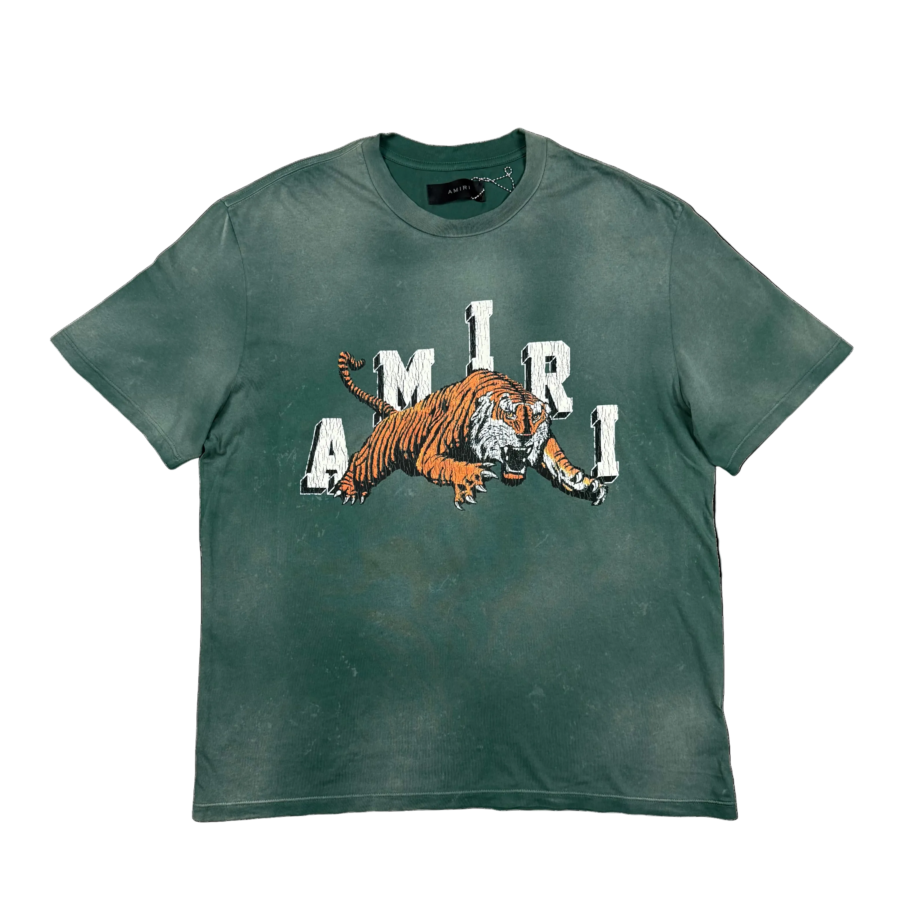 AMIRI VINTAGE TIGER T-SHIRT - GREEN