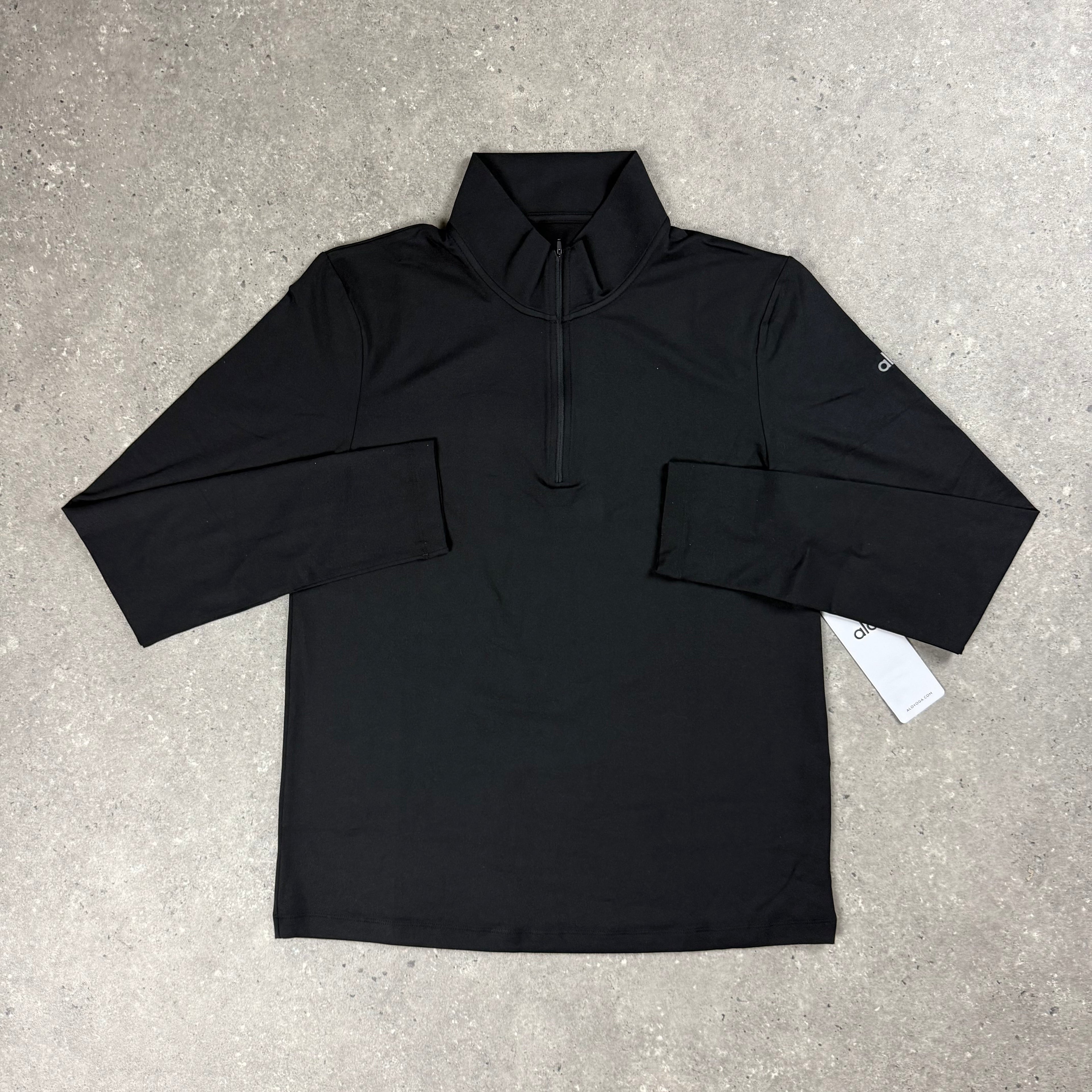 ALO CONQUER 1/4 ZIP - BLACK