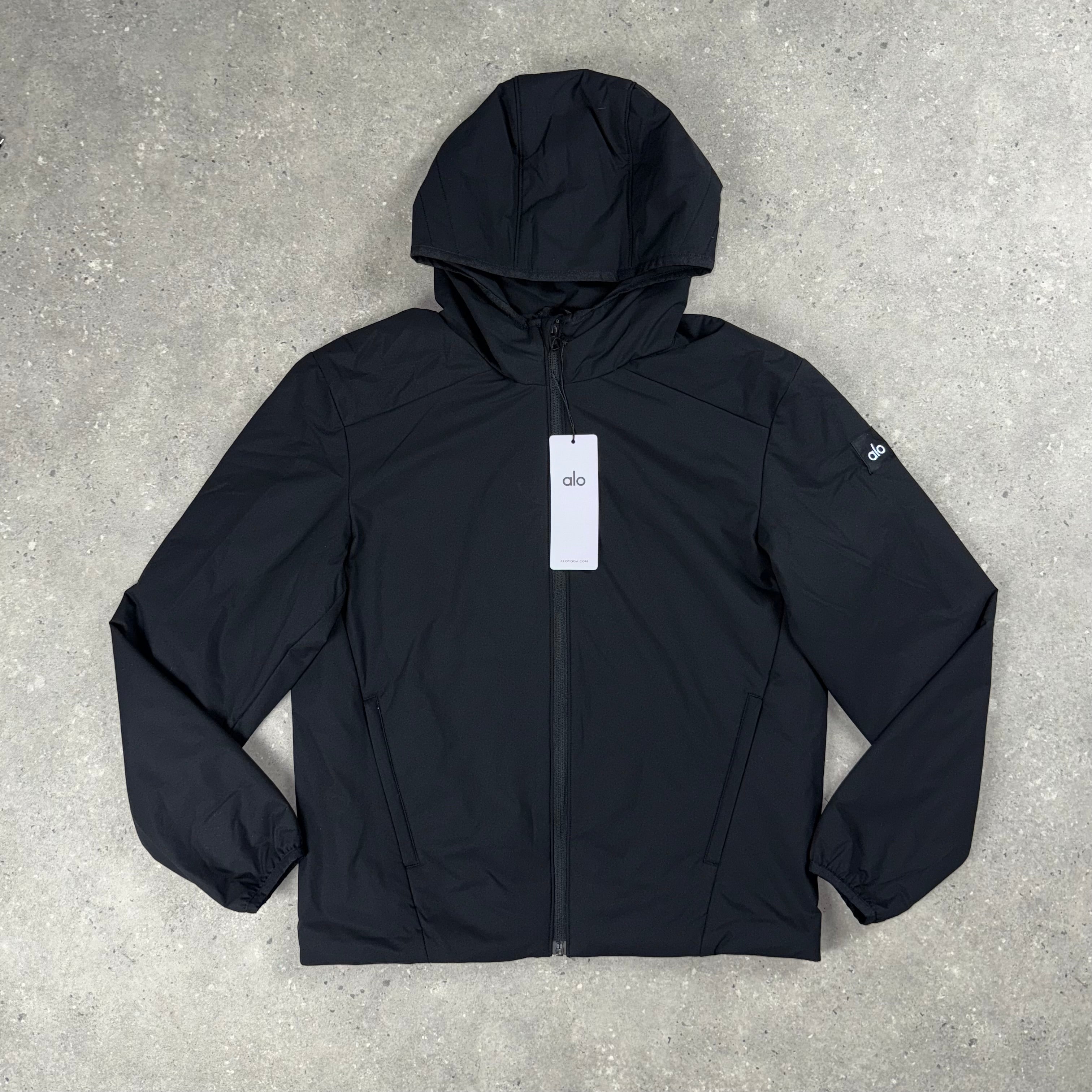 ALO ELEMENTAL FULL ZIP JACKET - BLACK