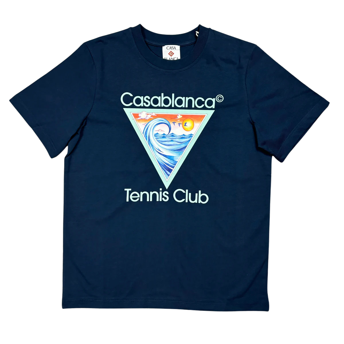 CASABLANCA T-SHIRT - TENNIS CLUB ICON - NAVY