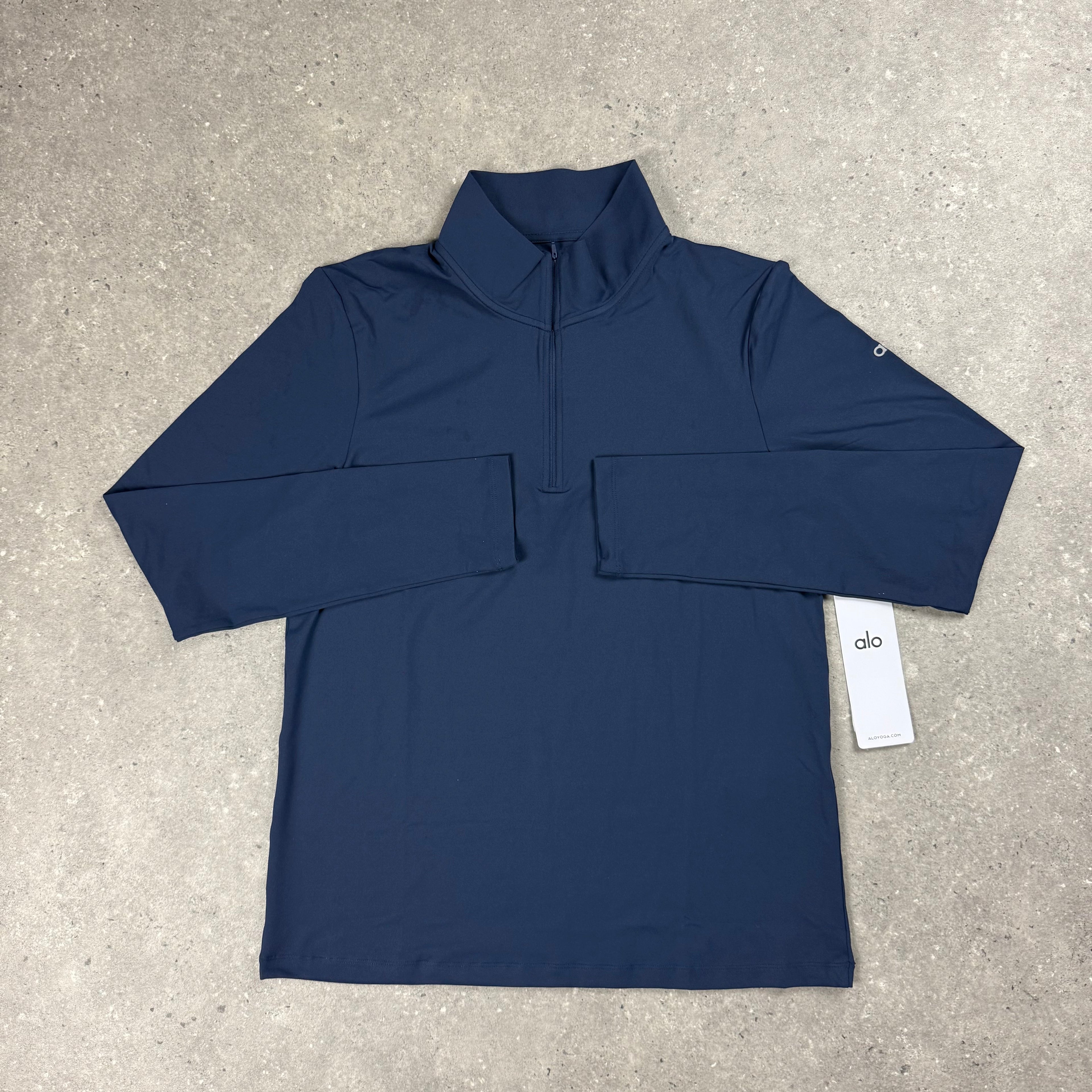 ALO CONQUER 1/4 ZIP - NAVY