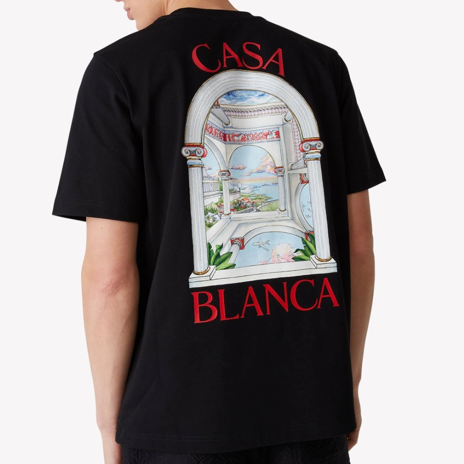 CASABLANCA T-SHIRT - LE PASSAGE - BLACK
